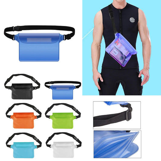 Waterproof Swimming Diving Bag Ski Drift Diving Shoulder Waist Pack Bag Underwater Mobile Phone Case for Water Sports Leedoar