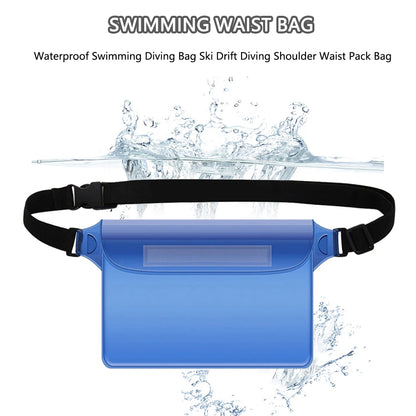 Bolsa impermeable para natación, buceo, esquí, deriva, buceo, hombro, riñonera, funda subacuática para teléfono móvil para deportes acuáticos 