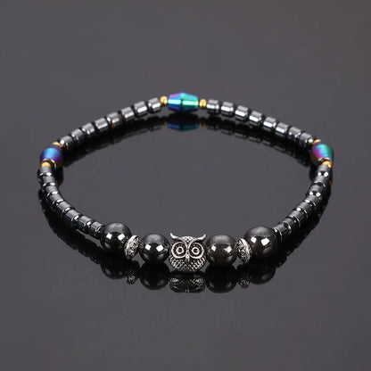 Weight Loss Magnet Anklets for Women Men Owl Animals Stone Magnetic Therapy Bracelets Anklet Pain Relief Slimming Health Jewelry Leedoar