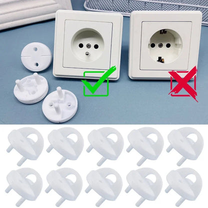 White Electrical Safety Socket Protective Cover Baby Care Safety Guard Protection Children Anti Electric Shock Rotate Protectors Leedoar