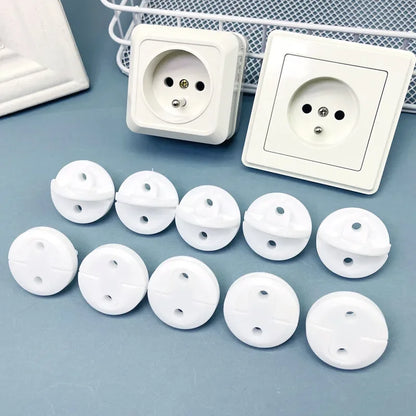 White Electrical Safety Socket Protective Cover Baby Care Safety Guard Protection Children Anti Electric Shock Rotate Protectors Leedoar