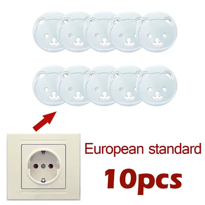 White Electrical Safety Socket Protective Cover Baby Care Safety Guard Protection Children Anti Electric Shock Rotate Protectors Leedoar