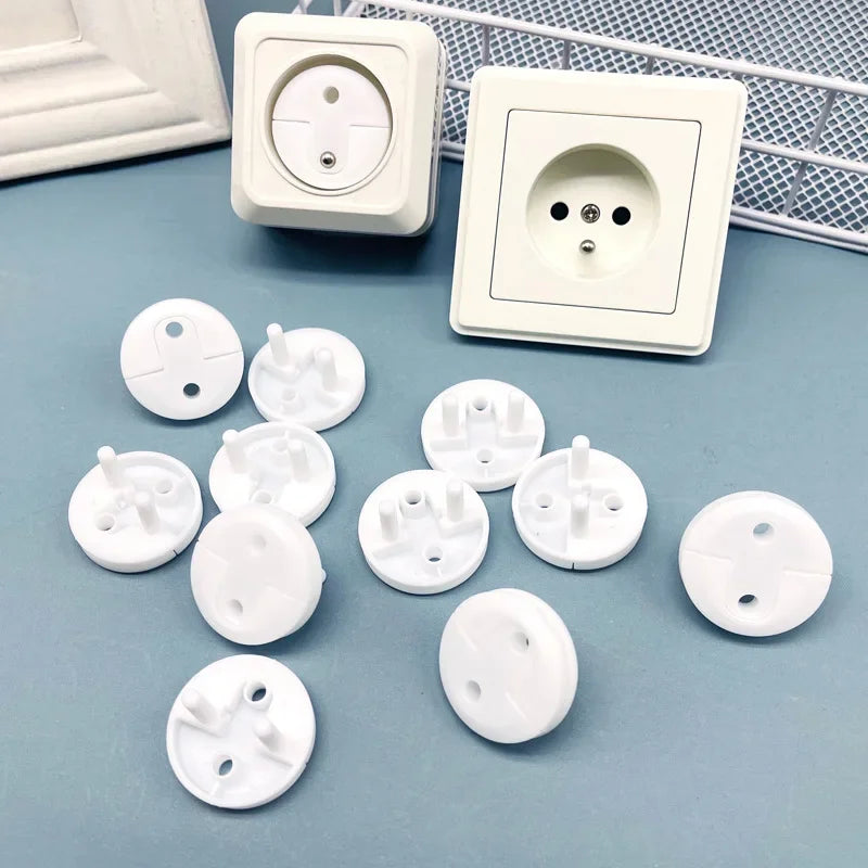 White Electrical Safety Socket Protective Cover Baby Care Safety Guard Protection Children Anti Electric Shock Rotate Protectors Leedoar