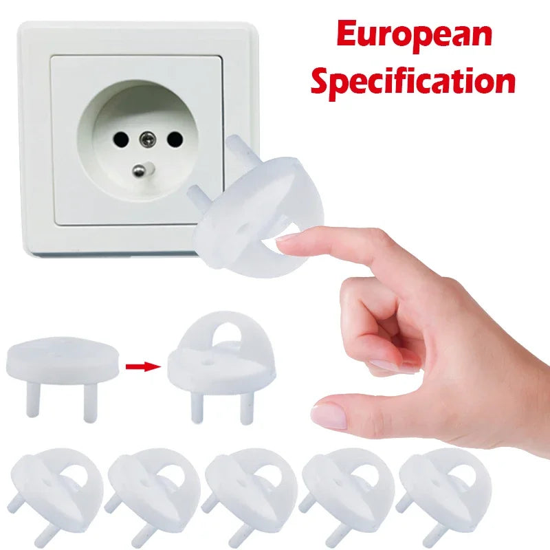 White Electrical Safety Socket Protective Cover Baby Care Safety Guard Protection Children Anti Electric Shock Rotate Protectors Leedoar