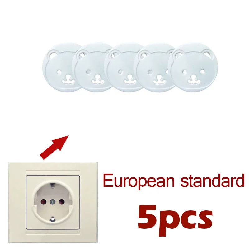 White Electrical Safety Socket Protective Cover Baby Care Safety Guard Protection Children Anti Electric Shock Rotate Protectors Leedoar