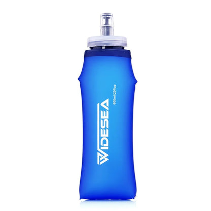 Widesea Camping 600ml Garrafa de Água Macia Esporte Beber Bolsa Dobrável Frasco Ao Ar Livre Corrida Hidratação Pacote Cintura Bicicleta BPA Livre 