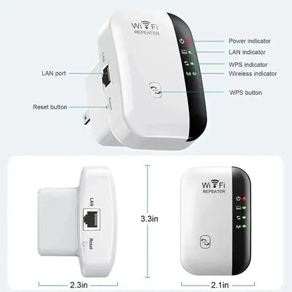 Repetidor Wifi Amplificador de Sinal Sem Fio Estendido Melhorador de Rede UE EUA Roteador Doméstico 300m Através da Parede Quarto Receber Em Movimento 