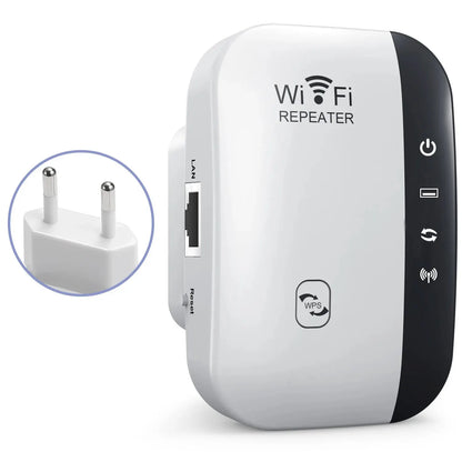 Repetidor Wifi Amplificador de señal inalámbrica Mejorador de red extendida UE EE. UU. Enrutador doméstico 300 m A través de la pared Dormitorio Recibir en movimiento 