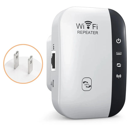 Repetidor Wifi Amplificador de señal inalámbrica Mejorador de red extendida UE EE. UU. Enrutador doméstico 300 m A través de la pared Dormitorio Recibir en movimiento 