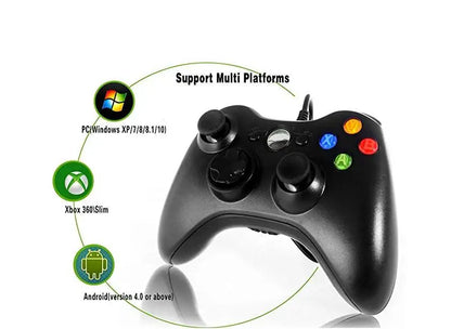 Mando con cable USB para consola Microsoft Xbox 360 Joystick con cable para mando de juegos Xbox 360 Joypad 