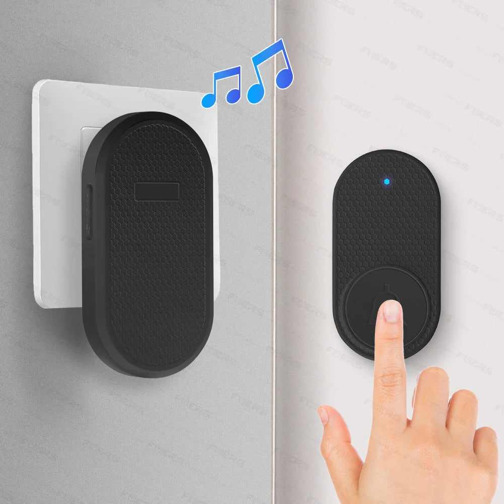 Wireless Doorbell Waterproof Welcome Chime Home Door Bell Intelligent 32 Songs Smart Melodies Alarm With Battery-Fuers M558 Leedoar