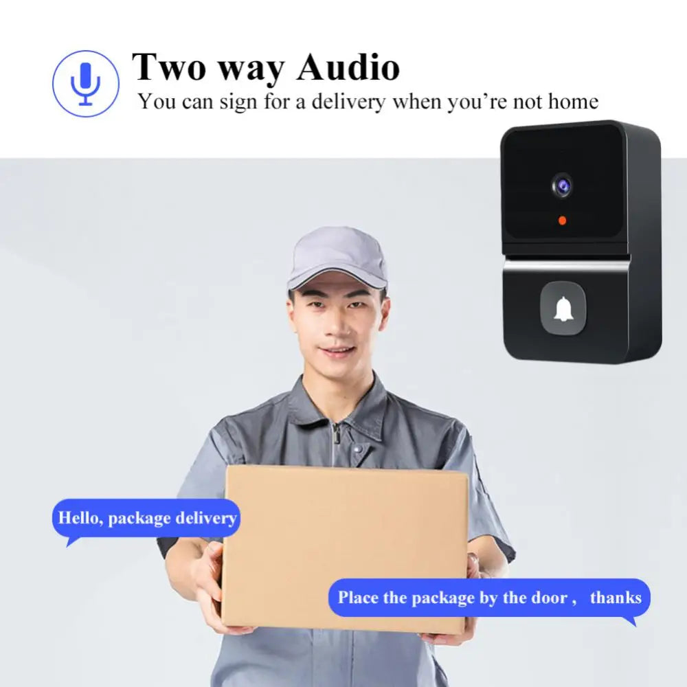 Wireless Doorbell WiFi Outdoor HD Camera Security Door Bell Night Vision Video Intercom Voice Change For Home Monitor Door Phone Leedoar