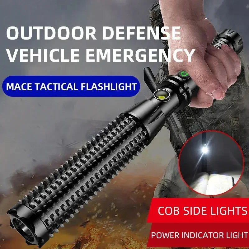 Wolf Tooth Lamp Rod Strong Light Charging Outdoor Super Bright Multi Functional Vehicle Retractable Self Defense Window Patrol Leedoar