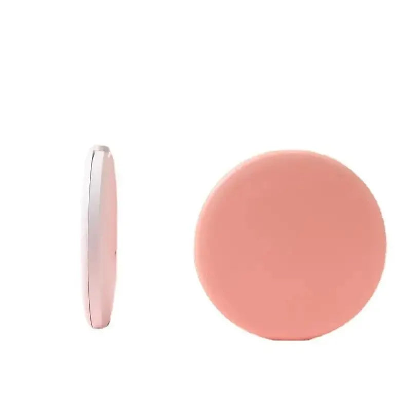 Mulheres 2 Lados Dobráveis ​​Maquiagem Compacto Espelho de Bolso Personalizado Pequeno LED Luz Cosmético Efeito Luminoso Rosa Branco Mini Espelho 