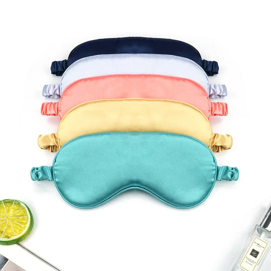 Women Imitated Silk Sleep Eye Mask Portable Travel Eyepatch Nap Eye Patch Rest Blindfold Eye Cover Sleeping Mask Night Eyeshade