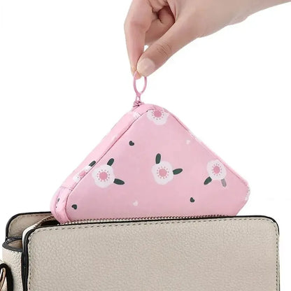 Women Sanitary Napkin Tampon Storage Bag Portable Waterproof Organizer Pouch Cartoon Pattern Sanitary Napkin Bag Leedoar