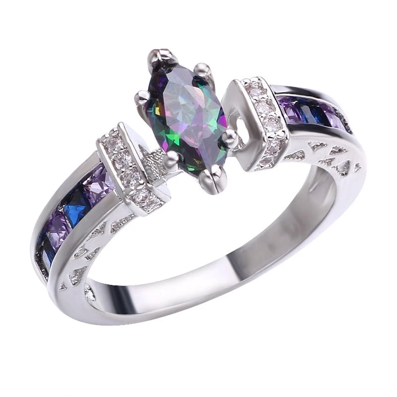 Anillo de cuarzo iónico de cristal Torina para mujer, anillo de cuarzo iónico con terapia iónica para adelgazar, anillos de terapia magnética para drenaje linfático 