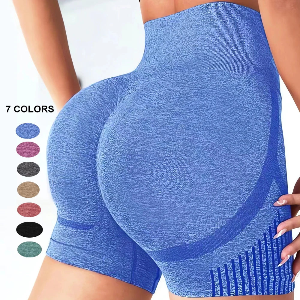 Women Yoga Shorts Hip Lifting Pants High Waist Workout Shorts Fitness Yoga Lift Butt Fitness Ladies Gym Running  Sportswear Leedoar