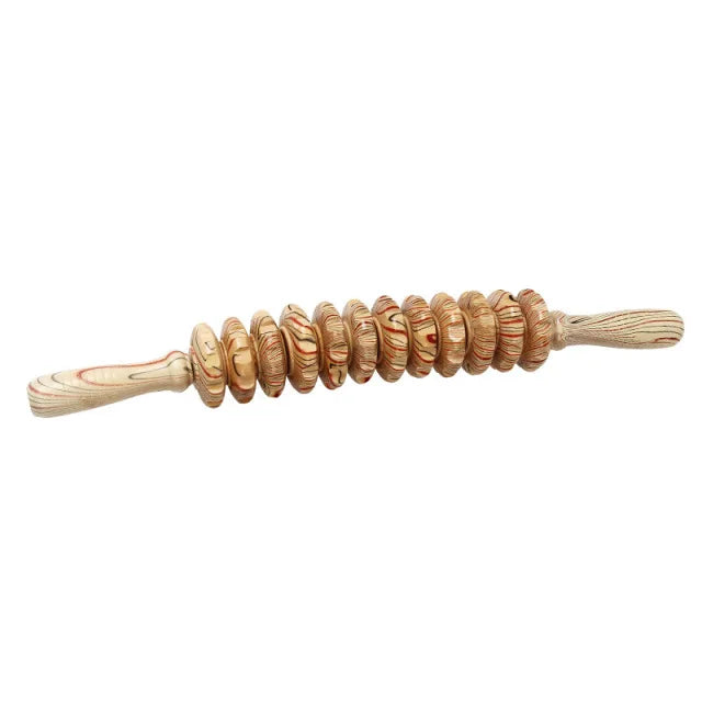 Wood Therapy Roller Gear Stick Massage Tool Cellulite Slimming Roller Massager Lymphatic Drainage Body Shaping Trigger Stick Leedoar