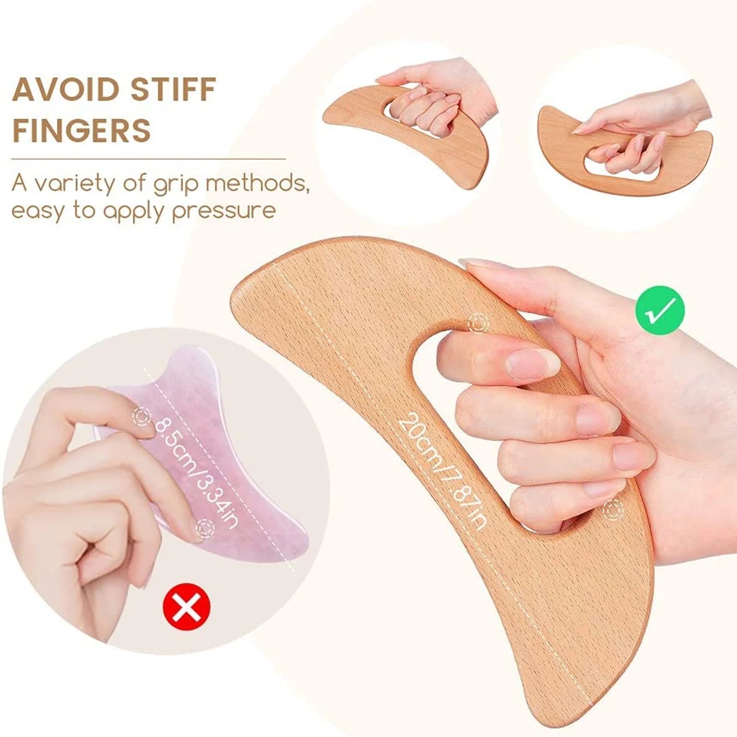 Wooden Gua Sha Tool Manual Massage Scraper for Anti Cellulite Slimming Guasha Massage Board Body Gua Sha Paddle Therapy Tool Leedoar