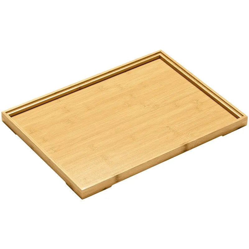 Bandeja de madera Bandeja rectangular de madera maciza de alto valor Bandeja para aperitivos, té, frutas, herramientas de almacenamiento de escritorio Bandeja de madera para uso doméstico y restaurante 