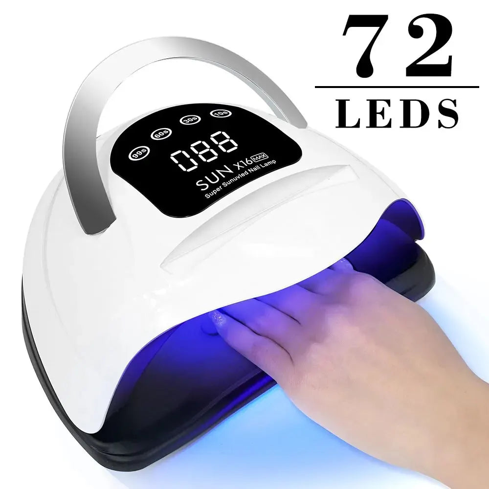 X16 MAX Big Power 320W UV LED Nail Lamp For Drying Gel Nail Polish Professional 72 LEDS Nail Dryer Light With Touch Screen Timer Leedoar