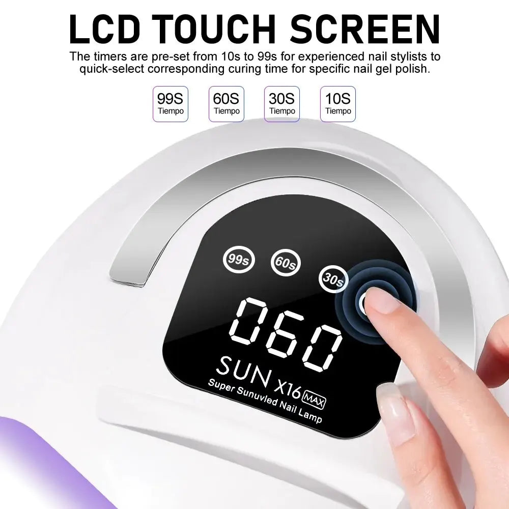 X16 MAX Big Power 320W UV LED Nail Lamp For Drying Gel Nail Polish Professional 72 LEDS Nail Dryer Light With Touch Screen Timer Leedoar