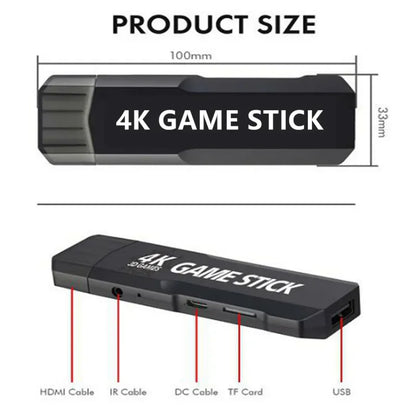 X2 Plus 256G 50000 Games GD10 Pro 4K Game Stick 3D HD Retro Video Game Console Wireless Controller TV 50 Emulator For PS1/N64/DC