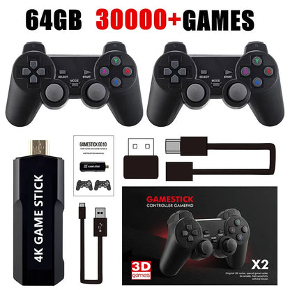 X2 Plus 256G 50000 Jogos GD10 Pro 4K Game Stick 3D HD Retro Video Game Console Controlador Sem Fio TV 50 Emulador Para PS1/N64/DC 