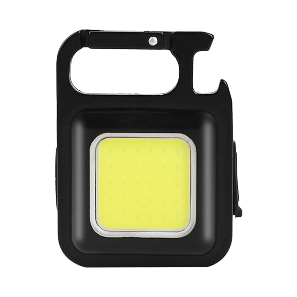 XPE Pocket Work Light 1000LM COB LED Mini Keychain Light USB Rechargeable Flashlight IPX4 Waterproof for Outdoor Camping Hiking