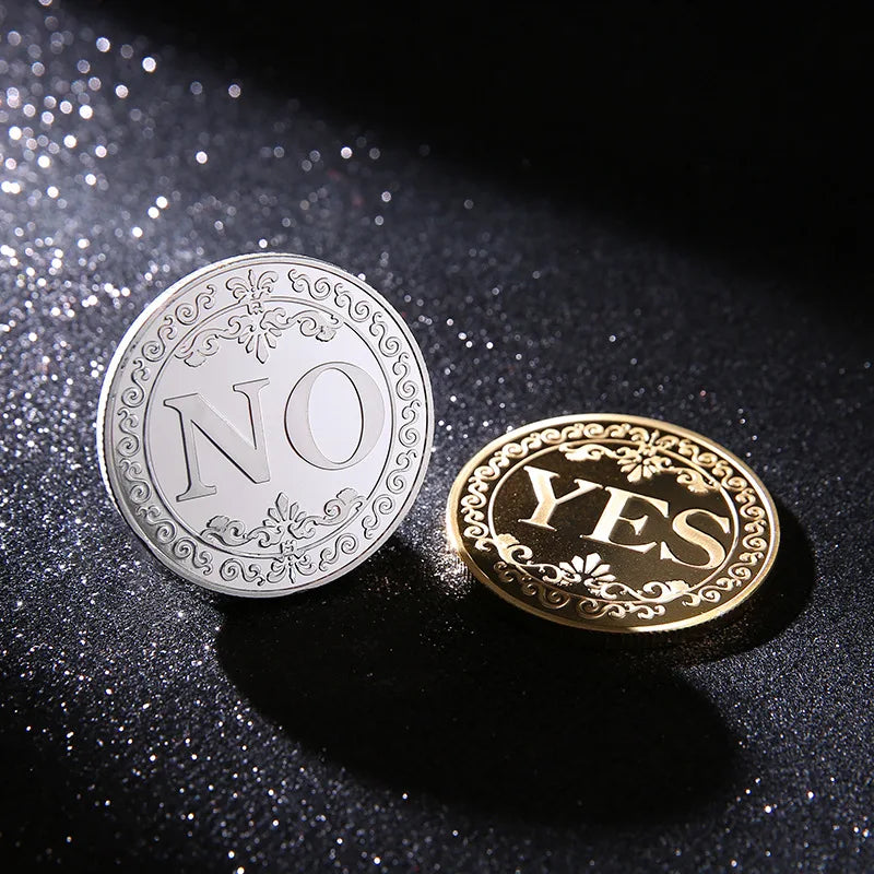 Yes/No Coins Help Decide Collectible Toys Exciting Coin-plated Souvenirs for Children's Holiday Gifts Leedoar