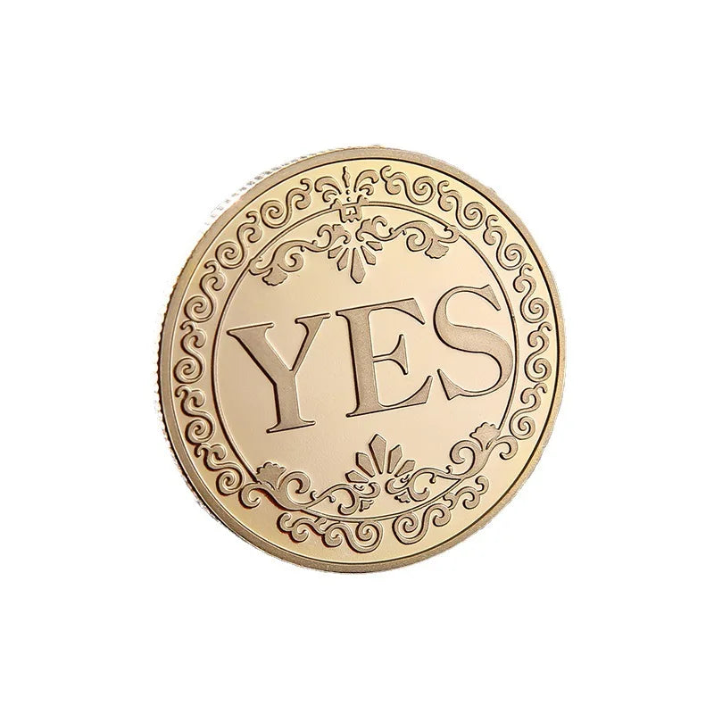 Yes/No Coins Help Decide Collectible Toys Exciting Coin-plated Souvenirs for Children's Holiday Gifts Leedoar