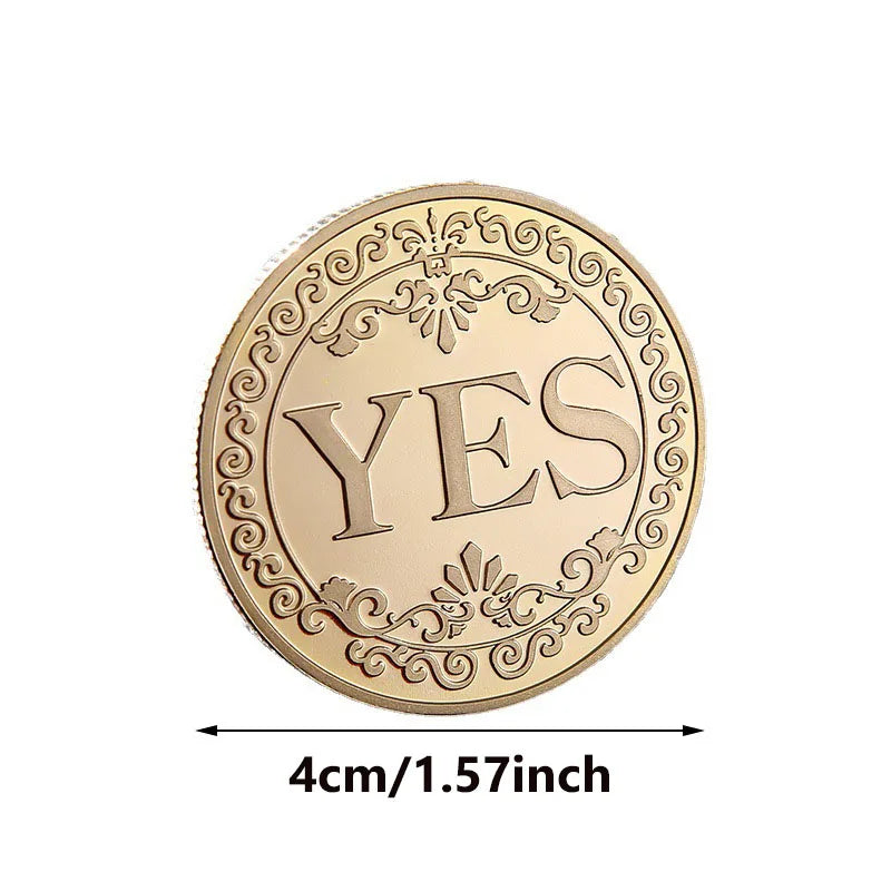 Yes/No Coins Help Decide Collectible Toys Exciting Coin-plated Souvenirs for Children's Holiday Gifts Leedoar