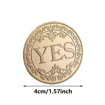 Yes/No Coins Help Decide Collectible Toys Exciting Coin-plated Souvenirs for Children's Holiday Gifts Leedoar