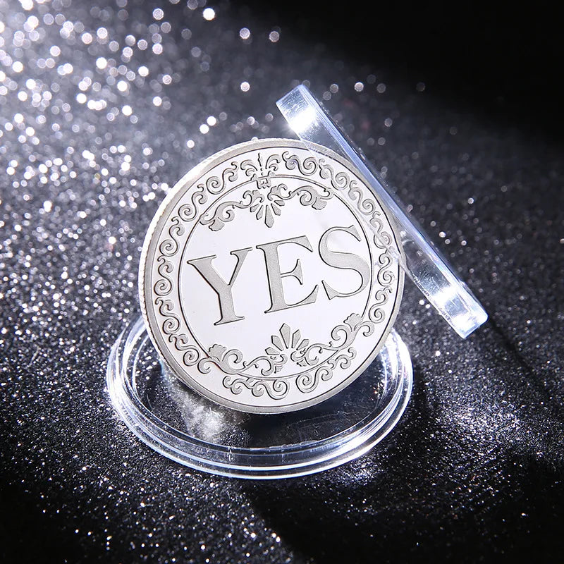 Yes/No Coins Help Decide Collectible Toys Exciting Coin-plated Souvenirs for Children's Holiday Gifts Leedoar