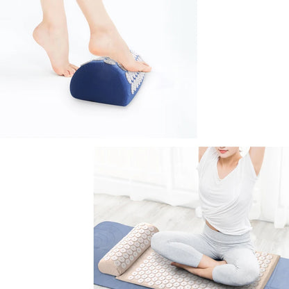 Almohadillas de masaje de yoga con puntos de contacto grandes para un mejor masaje de cuello, espalda y pies Almohadas de masaje para el hogar en color morado 