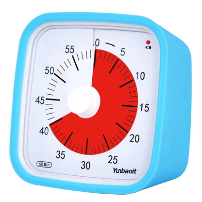 Yunbaoit VT01 Upgraded 60 Minute Visual Timer with Protective Case Silent Countdown Timer for Kids Leedoar