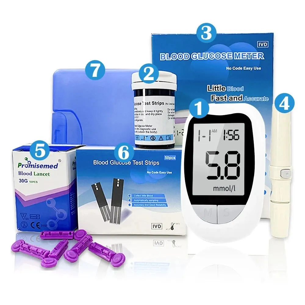 ZOSS Blood Glucose Meter Glucometer Kit Code Free Diabetes Test 50/100pcs Strips With Lancets Medical Blood Sugar Mg/mmol! Leedoar