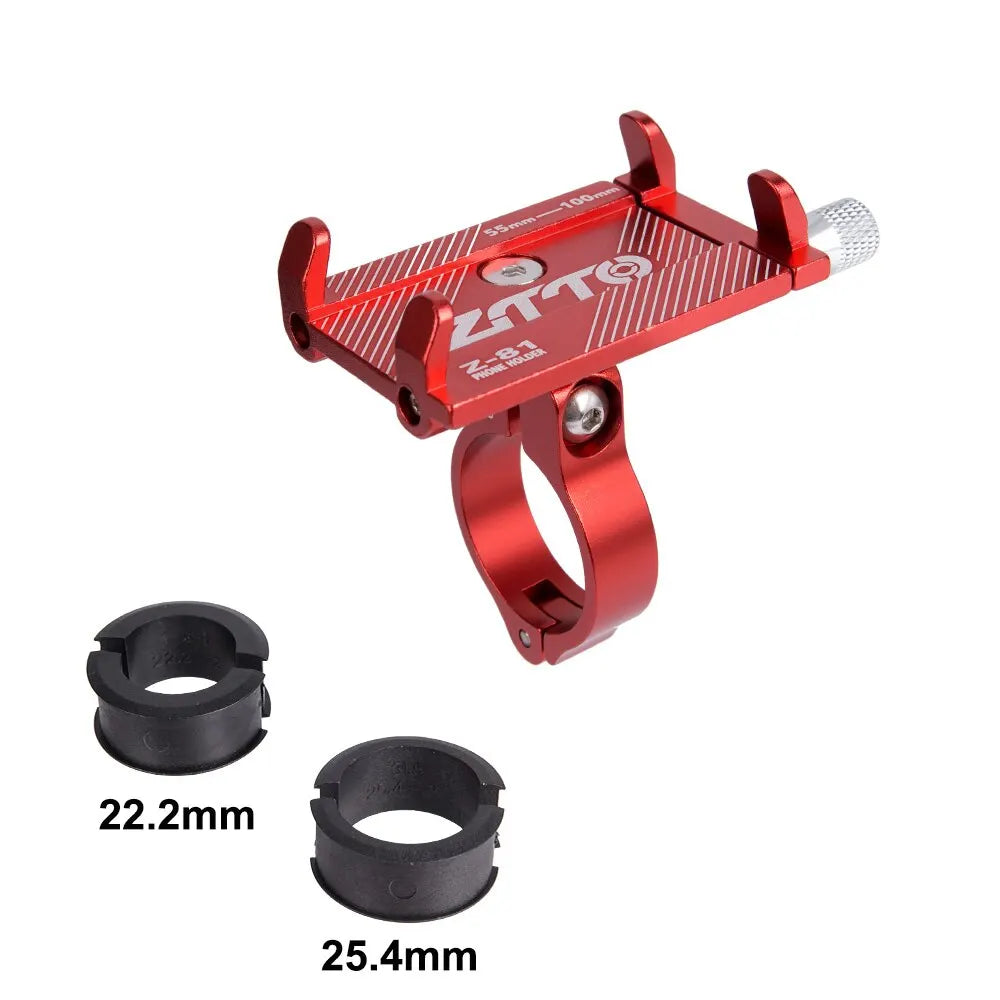 ZTTO Bicycle Phone Holder Reliable Mount Universal MTB Mobile Cell GPS Metal Motorcycle Holder on Road Bike Moto M365 Handlebar Leedoar