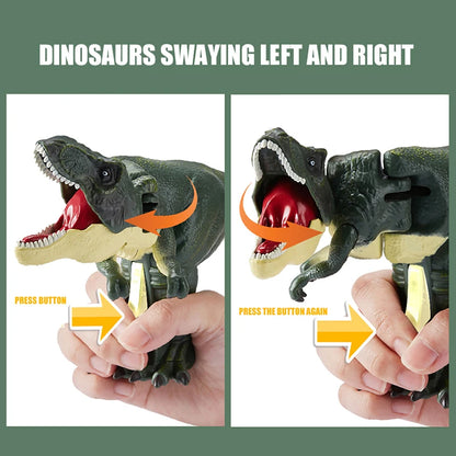 Zazaza Dinosaurs Toy Press Dinosaur with Sound Children's Animals Fidget Toys Decompression Toy Telescopic Swing Dino Model Kids Leedoar