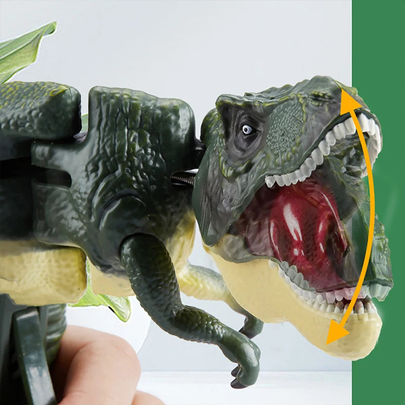 Zazaza Dinosaurs Toy Press Dinosaur with Sound Children's Animals Fidget Toys Decompression Toy Telescopic Swing Dino Model Kids Leedoar