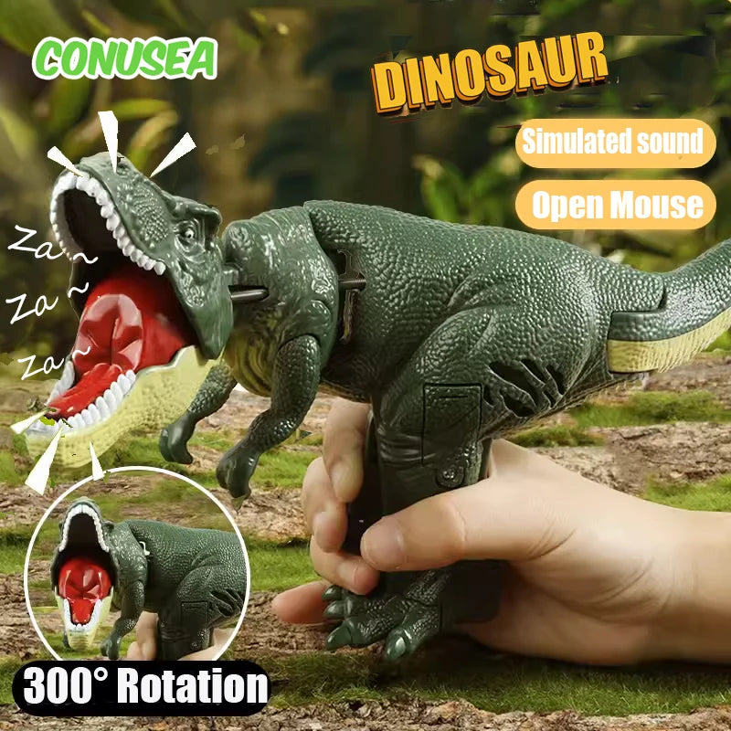 Zazaza Dinosaurs Toy Press Dinosaur with Sound Children's Animals Fidget Toys Decompression Toy Telescopic Swing Dino Model Kids Leedoar