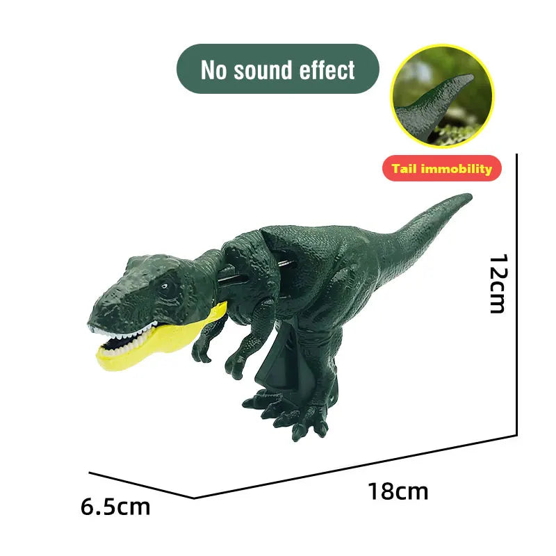 Zazaza Dinosaurs Toy Press Dinosaur with Sound Children's Animals Fidget Toys Decompression Toy Telescopic Swing Dino Model Kids Leedoar