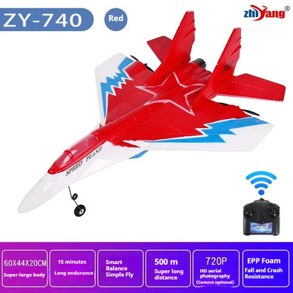 Zy-740 Remote-Controlled Airplane Glider Model Airplane Fixed-Wing Fighter Ultra-Long Remote-Controlled Electric Fall-Resistant