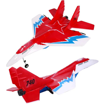 Zy-740 Remote-Controlled Airplane Glider Model Airplane Fixed-Wing Fighter Ultra-Long Remote-Controlled Electric Fall-Resistant