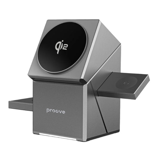 Proove Iron Hide QI2 3in1 15W Fast Charging Autorotation For Watch Earphone Wireless Charging Leedoar