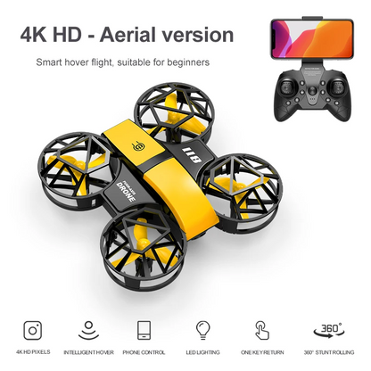 RH821 Flip Mini RC 3D Flip 4KHD Drone Helicopter Altitude Hold 2.4G 4 Axis Remote Control Quadcopter Kids Toy UAV With Lights Leedoar