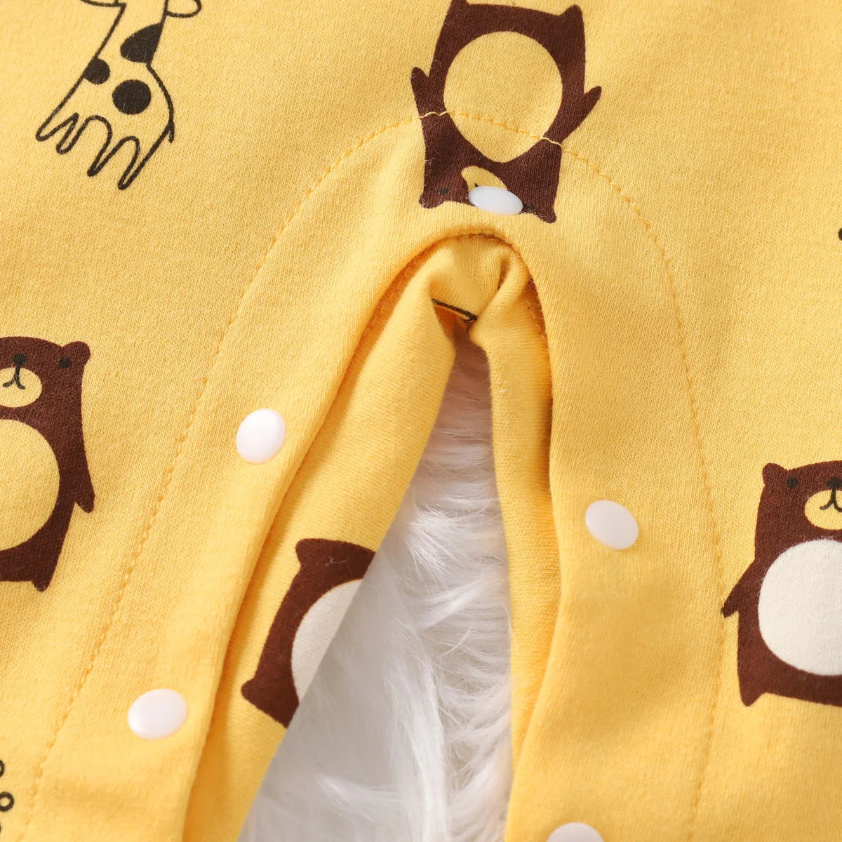 hibobi 100% Cotton Newborn Jumpsuit Comfortable Cute Animal Patterns Round Neck Baby Crawling Suit 0-18m Toddler Onesie Leedoar