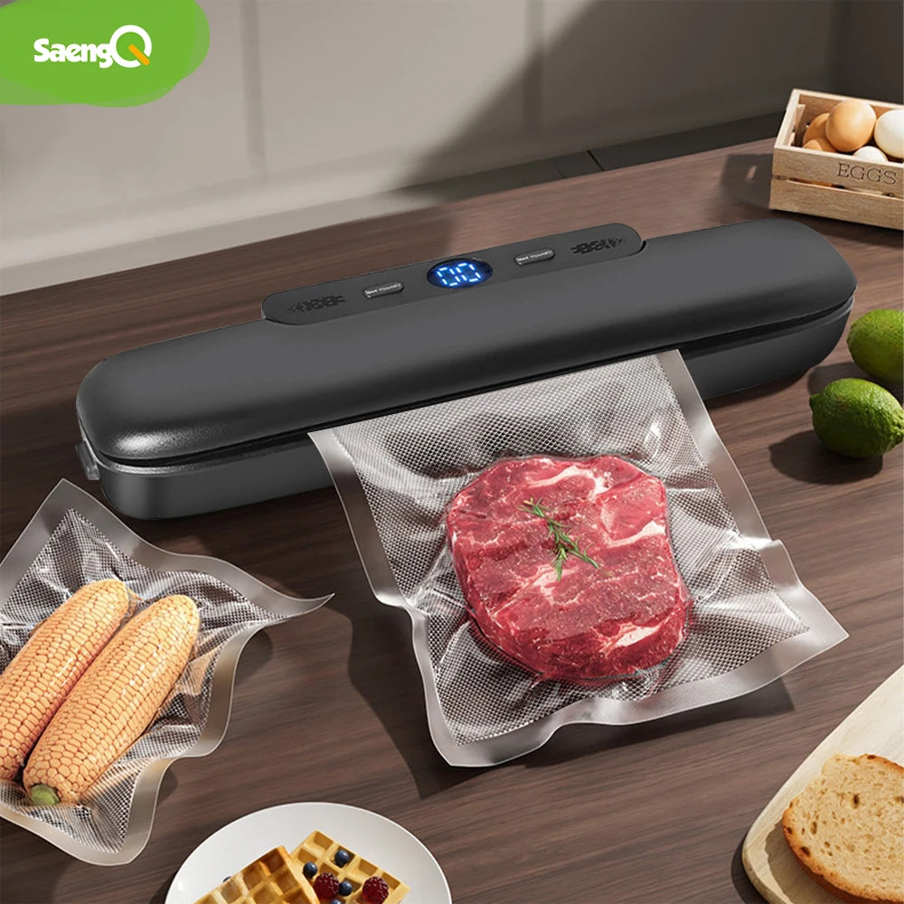 saengQ Vacuum Sealer Packaging Machine Food Vacuum Sealer With Free 10pcs Vacuum bags Household Vacuum Food Sealing Leedoar