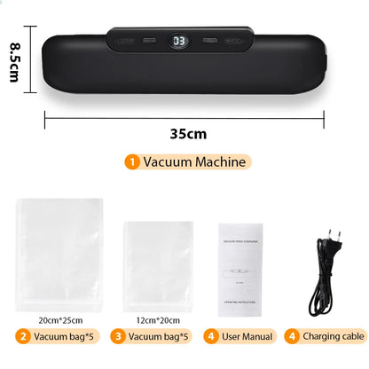 saengQ Vacuum Sealer Packaging Machine Food Vacuum Sealer With Free 10pcs Vacuum bags Household Vacuum Food Sealing Leedoar